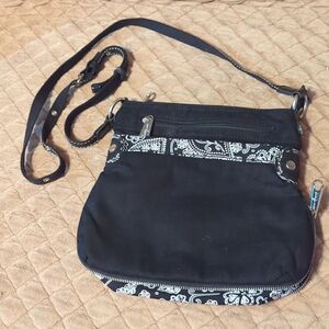 THIRTY ONE 31 CROSS BODY BAG BLACK & WHITE PURSE 11"